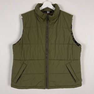 REI Co Op Mens Insulated Puffer Vest Size XL Nylon Green Lined Pockets Outdoors